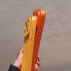 Étui de téléphone en cuir Senyork aux couleurs simples pour iPhone 13 Pro Max 14 15 16 17 Air, coque de protection arrière pour mobile - Product Image 4