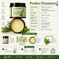 Crème hydratante et lissante non raffinée à l'huile de romarin et de batana 100% végétalienne, bio, personnalisée pour les soins capillaires – Fabrication OEM/ODM