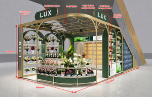 Nouveau Modèle LUX – Comptoir de Magasin de Fleurs en Acrylique Personnalisé, Conception Professionnelle pour Centre Commercial, Kiosque de Magasin - Product Image 6