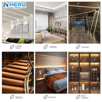 Profilés d'extrusion en alliage d'aluminium LED Plaster Hero Metal Silver 3m, diffuseur encastré d'angle pour cloison sèche, série 6000