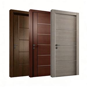 Puerta Interior Moderna de Madera para Dormitorio, Puerta Compuesta de Madera Sólida Insonorizada para Hotel y Villa, Tamaño Personalizado Disponible - Product Image 1