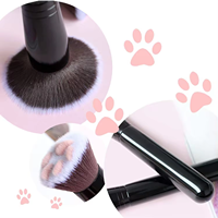 DailyQueen 1 Stück Katzenpfoten-Holzgriff Synthetik-Haar Foundation Blending Concealer Rouge Rasierpinsel Make-up Pinsel Set Super