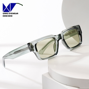 Lunettes <span class=keywords><strong>de</strong></span> soleil UV400 en PC à monture intégrale, style rétro classique carré, dégradé, unisexe, pour l'extérieur, les vacances et la photographie - Product Image 1