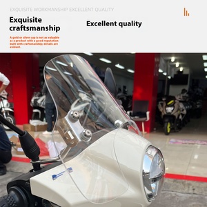 <span class=keywords><strong>THOR</strong></span>/Thunder God Qiaoge 125-DF Parabrezza Anteriore in Acrilico Trasparente ad Alta Definizione, Nuovo, Protezione Antipioggia - Product Image 4