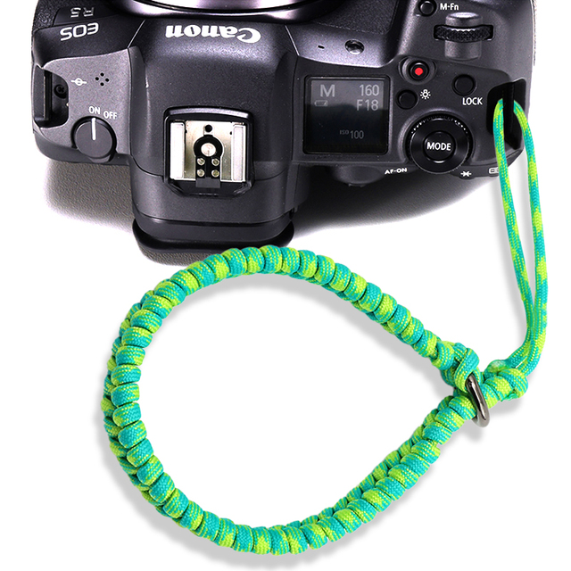 Make Your logo Adjustable Hand Woven Durable rainbow Solid Color Camera Wrist Strap Water Bottle Lanyard Keychain String