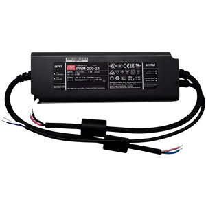 Driver LED Mean Well PWM-200-24 24V 8.3A IP67 étanche pour extérieur, pour projecteur LED - Product Image 1