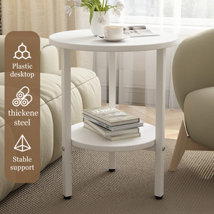 Hiện Đại Đôi Lớp Vòng Bàn Cà Phê Chất Lượng Cao Đơn Giản Nhỏ Góc Bên Bảng Xách Tay Cho Phòng Khách Thiết Kế Mới - Product Image 3