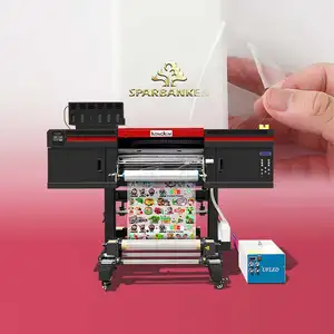 Neues Produkt 4-in-1 Rolle zu Rolle digitaler UV-Etikettendrucker Etikettenaufkleber-Druckmaschine für PVC-Hüllen