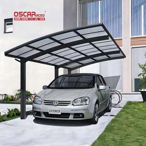 Abri de stationnement préfabriqué en alliage d'aluminium polycarbonate <span class=keywords><strong>2</strong></span> <span class=keywords><strong>poteaux</strong></span> S Garage cour extérieur jardin auvent Rv tente abri d'auto - Product Image 2