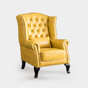 <span class=keywords><strong>Fauteuil</strong></span> en <span class=keywords><strong>cuir</strong></span> avec pieds en bois massif, design contemporain, pour salon et chambre à coucher, réception - Product Image 2