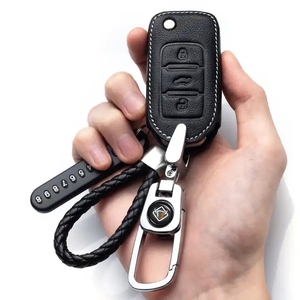 R-45632 couverture de clé de voiture en cuir de qualité supérieure porte-clés de voiture housse sac de clé de voiture 3 boutons couverture de clé de voiture - Product Image 6