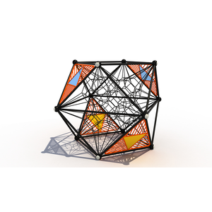 튼튼하고 다채로운 로프 네트 유아 교육 시설 및 지역 커뮤니티 놀이터용 야외 놀이 기구 - Product Image 3