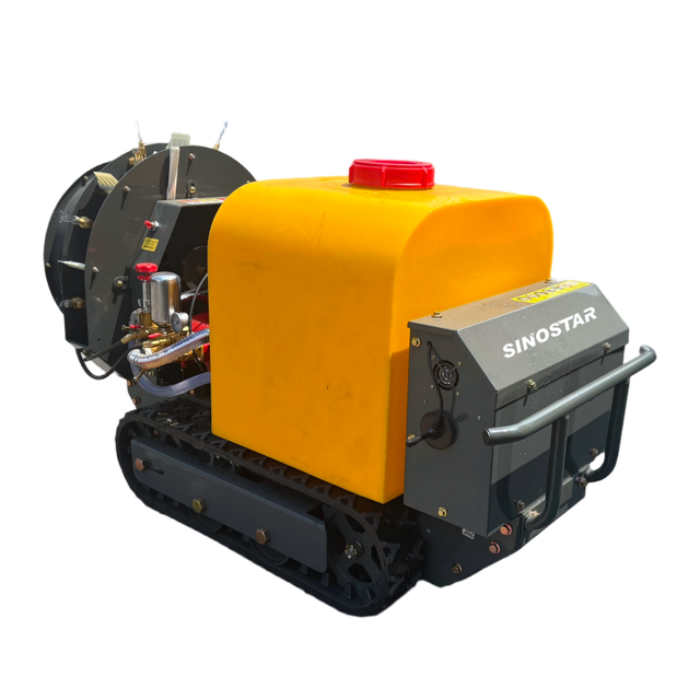 SINOSTAR 120L Tank Electric Farm Use Sprayer with 200m Remote Control Motor Core High Productivity Farming Robot Crawler