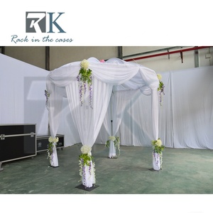 ขาตั้งฉากหลังแบบปรับได้พร้อมเสาและผ้าม่านสำหรับงานแต่งงาน ขายส่ง - Product Image 6
