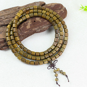 Bracelets en bois de santal, perles baril 6-8mm, chapelet bouddhiste 108 perles, bijoux religieux unisexe pour cérémonies - Product Image 3