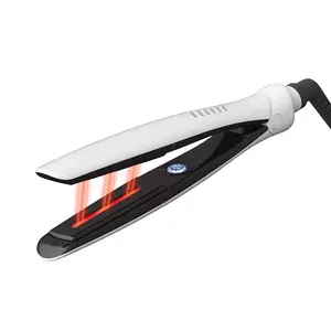 2023 New Steam Infrared Permanent Comb Hair Dryer Straightener Professional Flat Iron LCD Display Ionic Hair Straightener