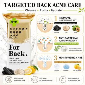 Jabón Sólido Artesanal con Vitamina E Anti-Acné 135g, Hecho en Japón, 3 Años de Duración, para Piel Grasa, Blanqueador e Iluminador - Product Image 4