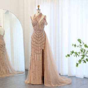 Jancember SZ180 Dubai Delgado Lentejuelas Cuello en V Sirena Fiesta de noche Vestidos de baile - Product Image 2