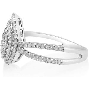 แหวนเงินสเตอร์ลิงประดับเพชรทรงลูกแพร์ Jewelspaark น้ำหนัก 0.63 กะรัต สำหรับผู้หญิง เครื่องประดับคุณภาพสูงสำหรับงานหมั้น - Product Image 2