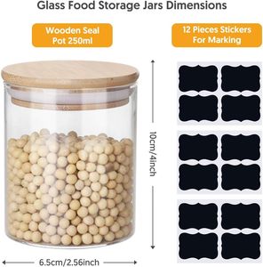 Kitchen Seasoning <b>Box</b> Spoon Kitchen Storage Bamboo Cover Borosilicate Glass Storage <b>Set</b> Jar Grain Storage Honey Jar - Product Image 6