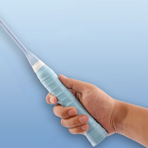 Sangle de raquette en matériau PU, surface collante, bande adhésive pour raquette de badminton, tennis, pickleball, absorbant la transpiration, antidérapante - Product Image 4