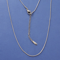 Chaîne serpent ronde en acier inoxydable plaqué or 18 carats, 40+5cm, 1mm/1.5mm, pour accessoires de collier et bijoux DIY