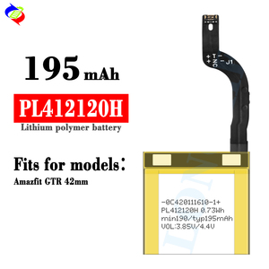 Аккумулятор литий-полимерный перезаряжаемый PL412120H 3.85V 195mAh для Amazfit GTR 42мм - Product Image 2