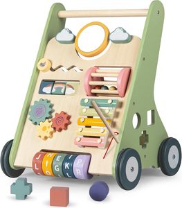 Marche-bébé en bois Montessori pour bébés de 6 à 12 mois/1 an, jouet à pousser avec une capacité de charge de 20 kg - Product Image 1