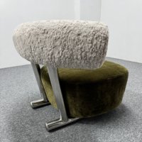 Fauteuil moderne de luxe haut de gamme écologique en tissu et acier inoxydable, ensemble de canapés en éponge, chaise longue, tissu personnalisé pour salon