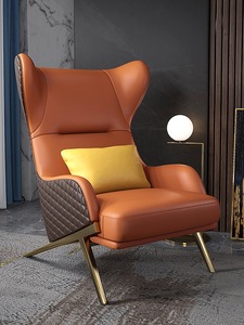 Luxury Home Furniture Modern Lounge <strong>Arm</strong> <strong>Chair</strong> with Stool Metal Leg Leisure <strong>Single</strong> Living Room <strong>Chairs</strong> Set - Product Image 3