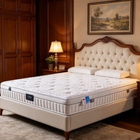 Matelas à ressorts ensachés saisonnier double face avec couche de confort hybride en fibre de glace et cachemire, support corporel 7 zones et housse amovible lavable