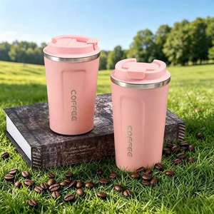 Thermos de voyage en acier inoxydable 380/510 ml à double paroi isolé sous vide, tasse à café anti-fuite sans BPA, écologique, boîte cadeau 12-24 - Product Image 3