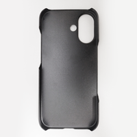 Étui de protection en cuir mat pour iPhone 17 avec rainure concave intérieure et coque de protection en PC, accessoire auto-adhésif