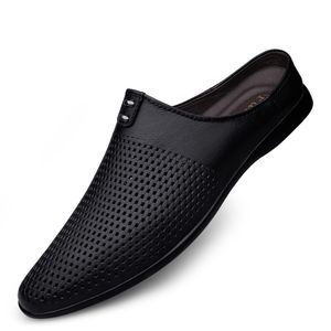 Nouvelles sandales d'été pour hommes en cuir véritable souple, respirantes, anti-odeur, pour la plage et les activités décontractées en extérieur - Product Image 6