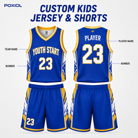Conjunto de Uniforme de Baloncesto Juvenil Personalizado, Camiseta y Pantalones Cortos para Niños con Nombre y Número, Tallas Mixtas para Escuelas, Clubes y Programas de Entrenamiento