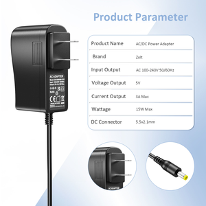 อะแดปเ<span class=keywords><strong>ต</strong></span>อร์แปลงไฟ 5V 3A USB-C AC DC 15W พร้อมหัว<span class=keywords><strong>ต</strong></span>่อ 9 <span class=keywords><strong>แบ</strong></span>บ สำหรับอุปกรณ์อิเล็กทรอนิกส์ในบ้าน เช่น กล่องรับสัญญาณทีวี เราเ<span class=keywords><strong>ต</strong></span>อร์ พัดลมขนาดเล็ก ไฟ LED ลำโพง - Product Image 3