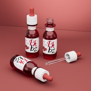 Sang Trọng 1Oz 30Ml Màu Đỏ Gradient Thiết Kế Thủy Tinh Huyết Thanh Chai Chăm sóc Da Bao Bì Cho Khuôn Mặt Độ Ẩm Nhỏ Giọt Mỹ Phẩm Chai Dầu - Product Image 1