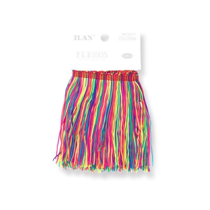 Frangia con nappe ILAN 15x150cm in nylon multicolore per artigianato e moda - Product Image 2
