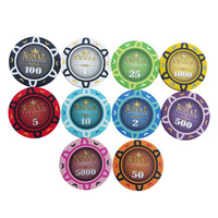 Fichas de Póker de Arcilla Texas Hold'em de 13.5G, Directo de Fábrica, Ficha Tricolor con Bandeja de Arcilla Incluida para Jugadores de Póker