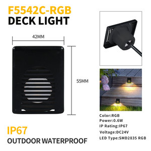F5542C RVB <span class=keywords><strong>Mini</strong></span> Encastré LED Extérieur Pont Étape Escaliers Sol <span class=keywords><strong>Spot</strong></span> Avec IP67 Étanche - Product Image 2