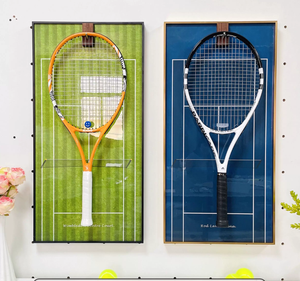 Nouvelle conception de boîte à souvenirs murale <span class=keywords><strong>en</strong></span> métal pour raquette de tennis édition Grand Slam, boîte à souvenirs sportive pour cadeau - Product Image 3