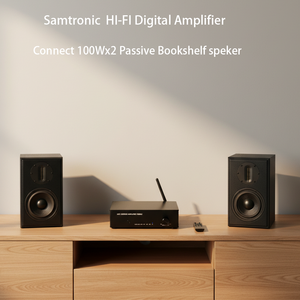 Amplificateur audio stéréo Samtronic, récepteur stéréo mini Hi-Fi 200W double canal, amplificateur de puissance 2.0CH avec HDMI (ARC), optique, coaxial, USB, RCA - Product Image 5