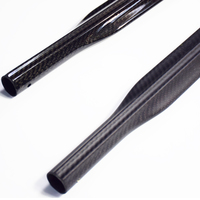 SW Wholesale Tubes de pêche en fibre de carbone 3k Twill Cuttlefish haute résistance 1000mm personnalisés avec rainures