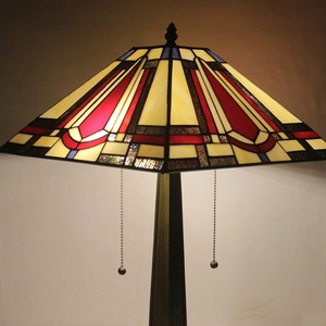 LongHuiJing Tiffany Style Mission 16Inch Baroque Stained Glass Table Lamp AC Powered LED Bedside Living Room Home Decor - Product Image 5