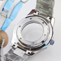 Set Cassa Orologio Stile Granata 44mm per Movimenti NH35, Cassa e Bracciale in Acciaio Inossidabile, Parti Modifica Orologio Meccanico, Adatto per Quadrante 32mm