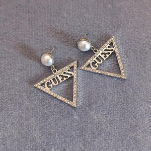 Pendientes Geométricos Triangulares con <span class=keywords><strong>Perlas</strong></span> y Piedras Preciosas, Estilo Europeo y Americano, Diseño Nuevo, Dulces Pendientes de Botón y Colgantes <span class=keywords><strong>GUESS</strong></span> - Product Image 6