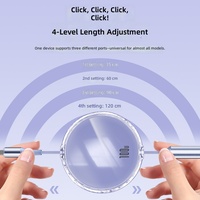 Câble de données blindé extensible personnalisable 3-en-1 à charge rapide pour téléphones mobiles / Connecteurs Micro USB / Type-C avec design imprimé