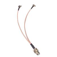 Conector hembra F a conector tipo Y 2 x TS9 macho/crc9, conector de tubo roscado, distribuidor, cable combinador pigtail RG 316, 15 cm