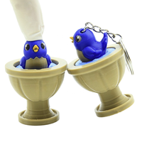 Porte-clés anti-stress OEM/ODM disponible, design bouton de clavier mécanique, imprimé 3D, oiseaux mignons, jouet de décompression
