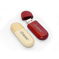 Flash Drive USB 2.0 Kayu Custom Logo Gratis Baru 4GB-128GB Kecepatan Tinggi Kapasitas Penuh